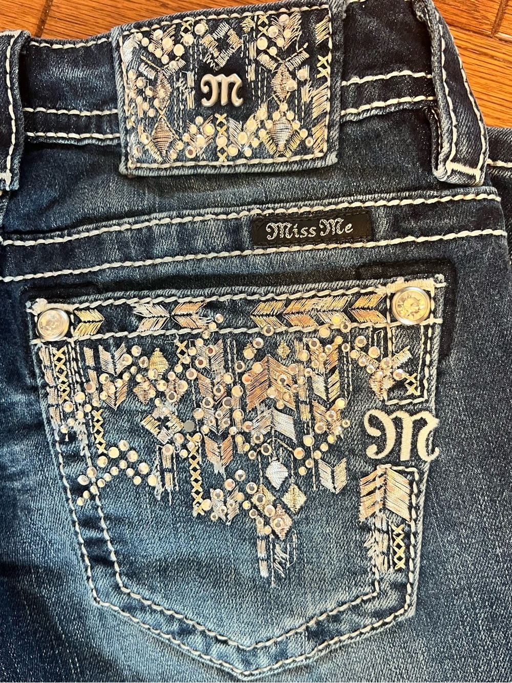 Miss Me Women's Dark Wash Ankle Skinny Jeans Sz 26